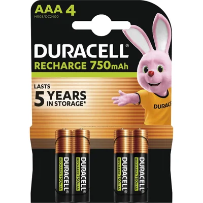 Duracell Rechargeable AAA-batterijen 750 mAh