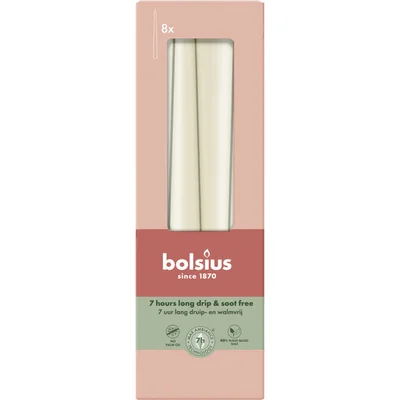 Bolsius Gotische kaarsen soft pearl 24cm