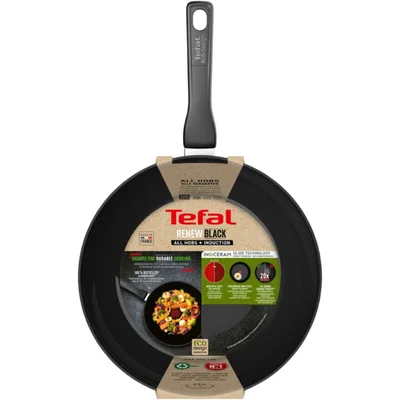 Tefal Renew black wok 28cm