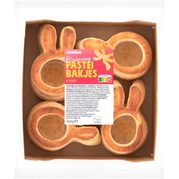 Jumbo Bladerdeeg Paashaas Pasteibakjes 4 Stuks