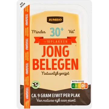 Jumbo Kaas Jong Belegen 30+ Voordeelverpakking Plakken 300 g