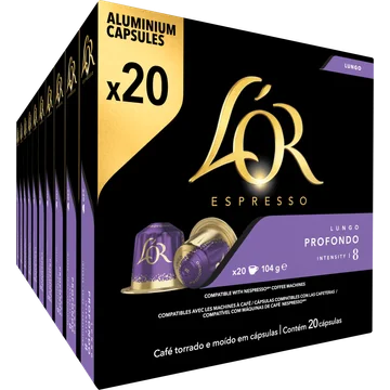 L'OR Espresso Lungo Profondo Aluminium Capsules 10 x 20 Stuks 104 g