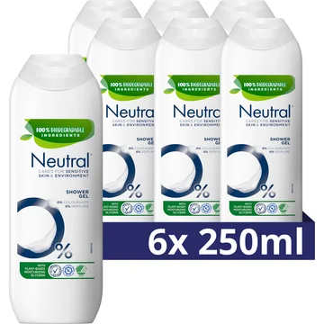 Neutral 0% Showergel Parfumvrije 250 ml x 6