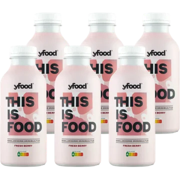 YFood Gebalanceerde Drinkmaaltijd Fresh Berry 6 x 500 ml