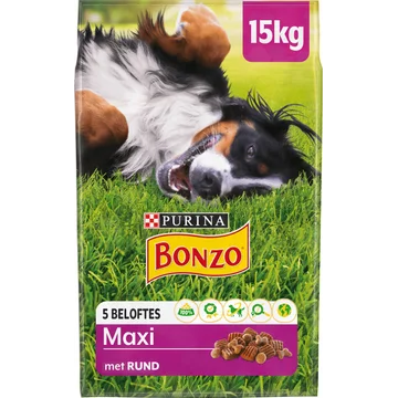 Bonzo Maxi met Rund en Groenten hondenvoer 15Kg
