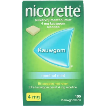 Nicorette Nicotine Kauwgom Suikervrij 4 