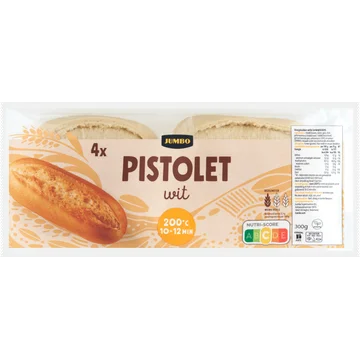 Jumbo - Pistolet Wit - 4 Stuks