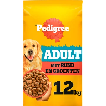 Pedigree Adult - Hondenbrokken - Rund en Groenten Hondenvoer - 12kg