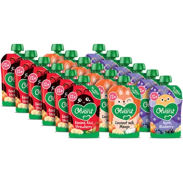 Olvarit Variatiemenu 3 Smaken Knijpfruit 12+ Maanden 18 x 100 g