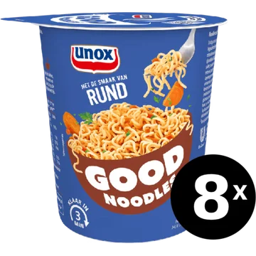 Unox Good Noodles Cup Rund 8 x 63 g