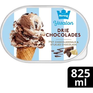 Hertog IJs IJssalon Drie Chocolades 825ml