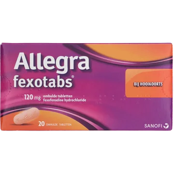 Allegra Fexotabs hooikoortstabletten 120 mg, 20 stuks