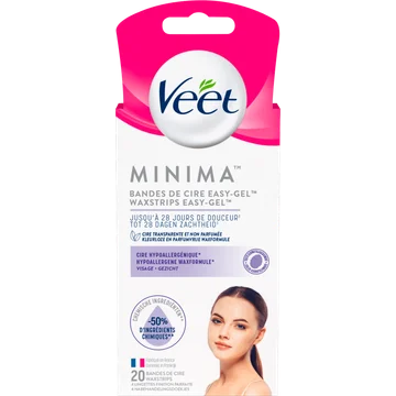 Veet Pure Koude Wasstrips Gezicht Hypoallergene 20 Stuks