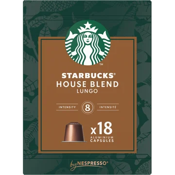 Starbucks by Nespresso House Blend Lungo 18 Aluminium Capsules 93,6 g