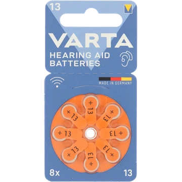 Varta V13 Hearing Aid 8 Stuks