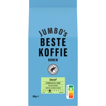 Jumbo's Beste Koffiebonen Decaf 500 g
