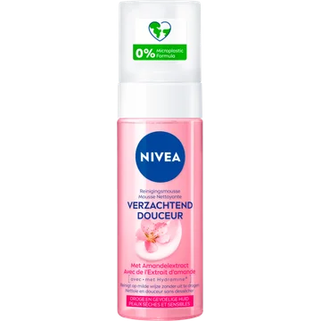NIVEA Verzachtende Reinigingsmousse - Gezichtsreiniger - Amandelolie - Face Wash - Hydramine - Voor de droge en gevoelige huid