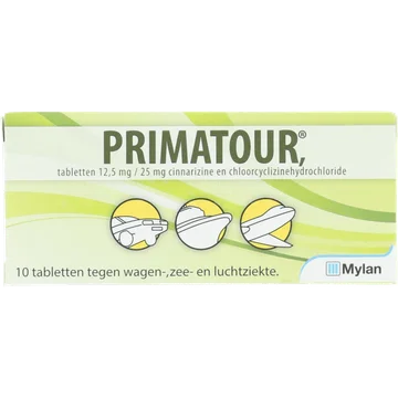 Primatour Middelen tegen Reisziekte 10 Tabletten