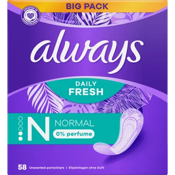 Always Daily Fresh Normal 0% Parfum x58