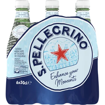 S.Pellegrino bruisend natuurlijk mineraalwater 6 x 50 cl