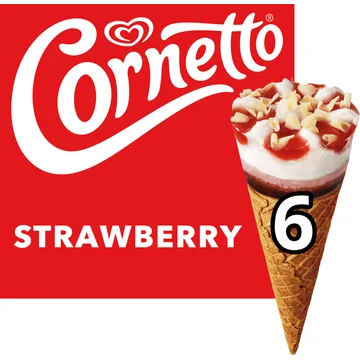 Ola IJs Cornetto Aardbei 6 stuks 6 x 90ml