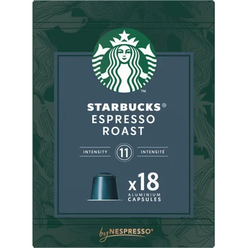 Starbucks by Nespresso Espresso Roast Aluminium Koffiecups 18 Stuks