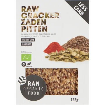 Raw Organic Food Raw Cracker Zaden Pitten 125 g