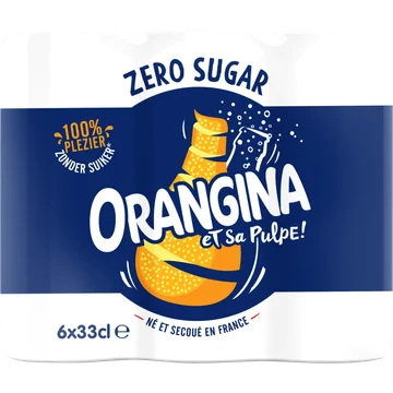 Orangina Zero Sugar et sa Pulpe! 6 x 33 cl