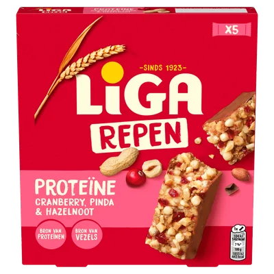 LIGA Proteinereep Cranberry Noot Hazelnoot 160g