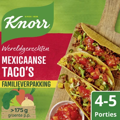 Knorr Wereldgerechten Maaltijdpakket Mexicaanse Taco's XL 245 g