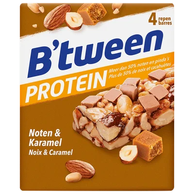 B'tween Protein Noten & Karamel 4 x 24g