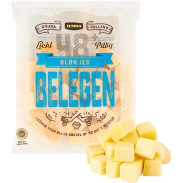 Jumbo Blokjes Belegen Kaas 48+ 200 g