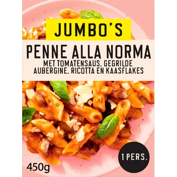 Jumbo's Vriesverse Maaltijd Penne alla Norma Vegetarisch 450g