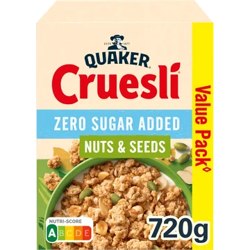 Quaker Cruesli Zero Sugar Added Nuts & Seeds 720 g