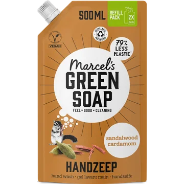 Marcel’s Green Soap handzeep Sandelhout & Kardemom Navulling - 500ml