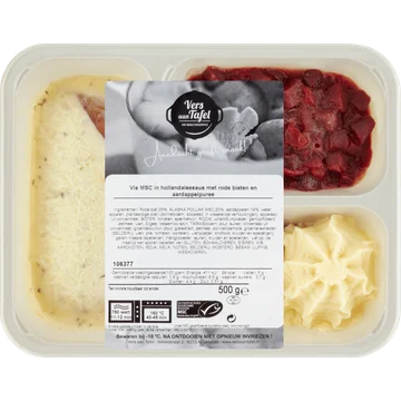 Vers Aan Tafel Vis in Hollandaisesaus met Rode Bieten en Aardappelpuree 500 g