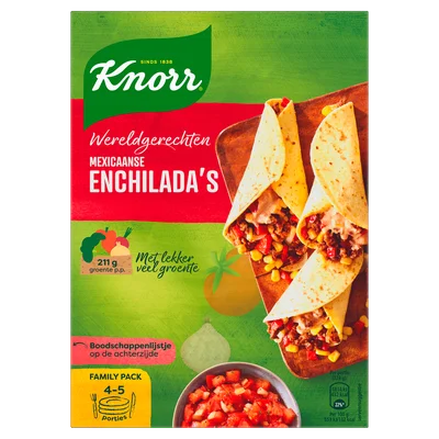 Knorr Wereldgerechten Maaltijdpakket Mexicaanse Enchilada's XXL 328 g