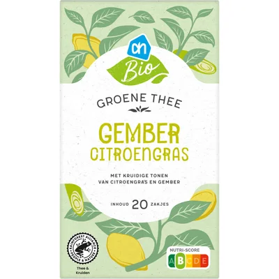 AH Biologisch Groene thee gember citroengras