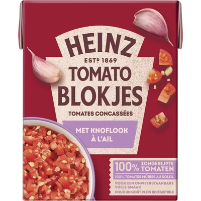 Heinz Tomaten blokjes met knoflook