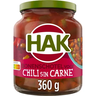 Hak Bonenschotel voor chili con carne