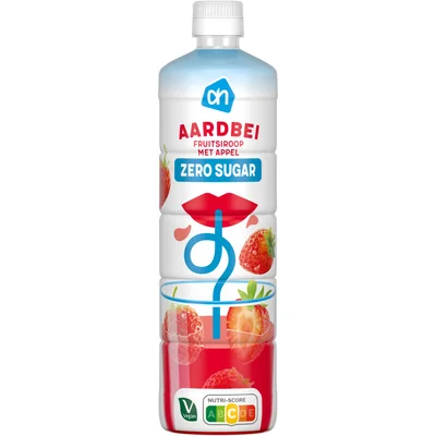 AH Siroop aardbei 0% suiker toegevoegd