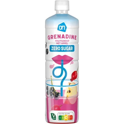 AH Siroop grenadine 0% suiker toegevoegd