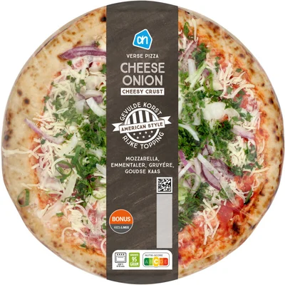 AH Verse pizza Amerikaans cheese onion