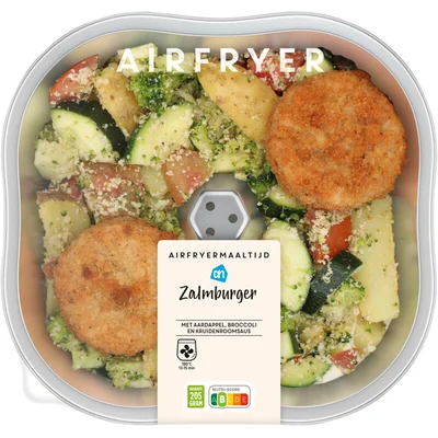 AH Airfryermaaltijd zalmburger
