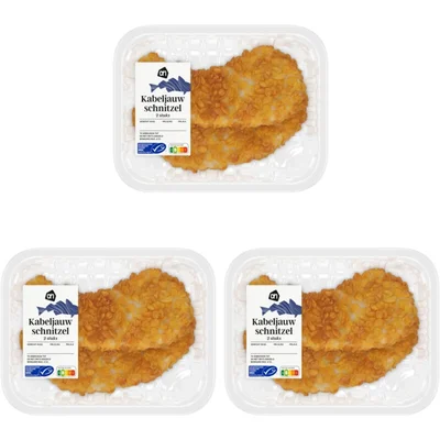 AH Kabeljauwschnitzel 2 stuks 3-pack