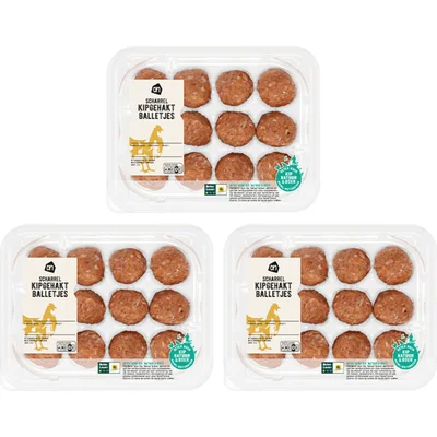AH Scharrel kipgehaktballetjes 3-pack