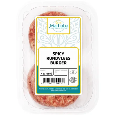 Marhaba Spicy rundvlees burger
