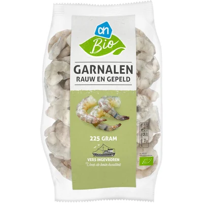 AH Biologisch Garnalen rauw en gepeld