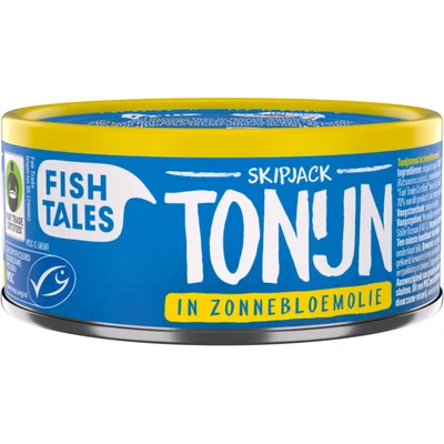 Fish Tales Skipjack tonijn in zonnebloemolie