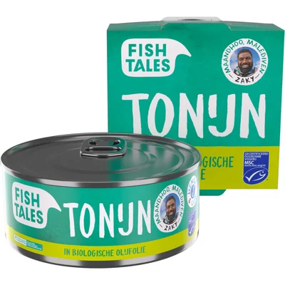 Fish Tales Skipjack tonijn in biologische olijfolie